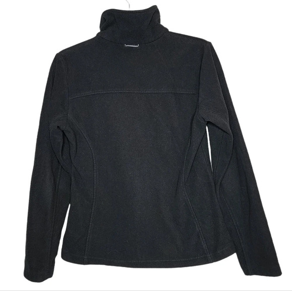Columbia black fleece zip up jacket. - Picture 3 of 11